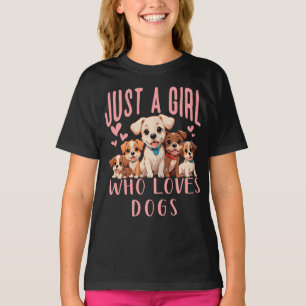 Camiseta Un Cómico Perro Perro Divertido Que Ama A Un Chica