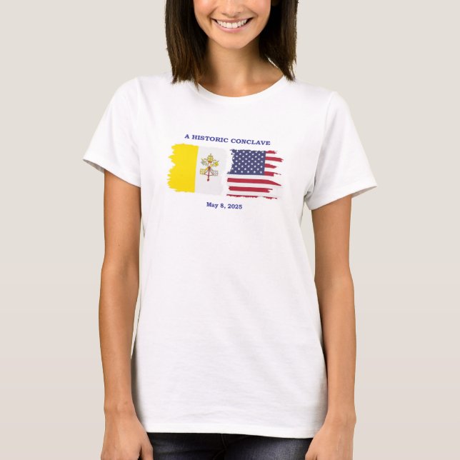Camiseta Un cónclave histórico - Papa León XIV - Estados Un (Anverso)
