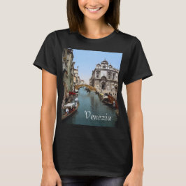 Camiseta Un concurrido canal en Venecia (1900)