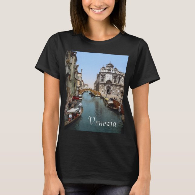 Camiseta Un concurrido canal en Venecia (1900) (Anverso)