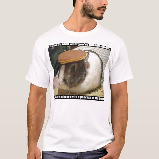 Camiseta Un conejito con una crepe en su cabeza (Anverso)
