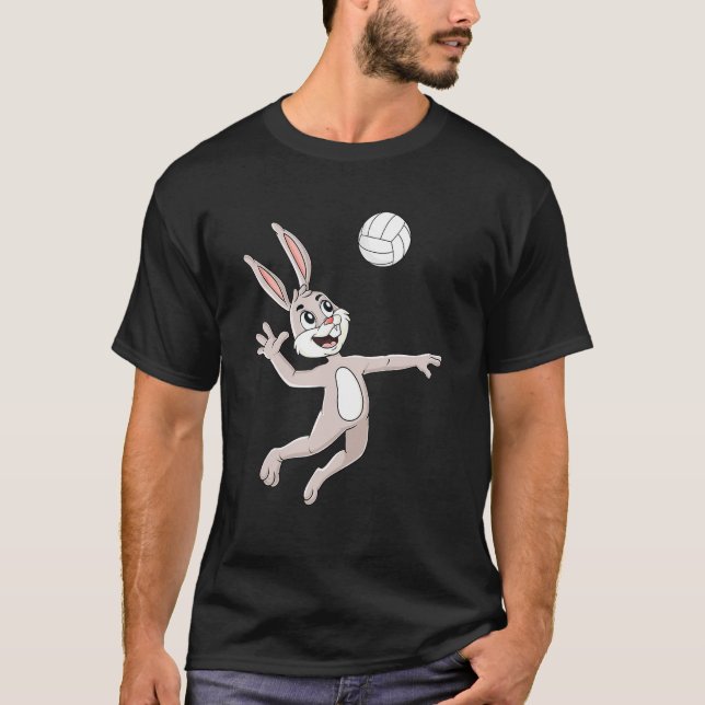 Camiseta Un conejo de Pascua golpea un Chica de niños diver (Anverso)