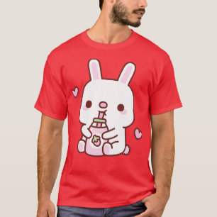 Camiseta Un conejo lindo ama la fresa