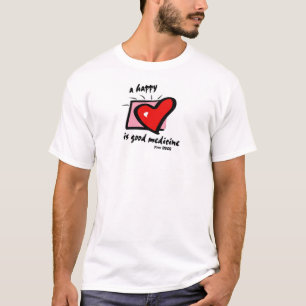 Camiseta un corazón feliz es buena medicina. 17:22 de Prov