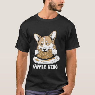 Camiseta Un Corgi Disfrutando Un Waffle King Waffles Amante
