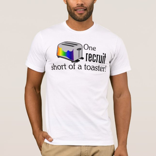 Camiseta Un cortocircuito del recluta de una tostadora (Anverso)
