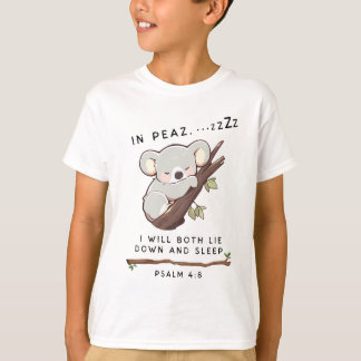 Camiseta Un cristiano agudo duerme Koala Salmo 4 Biblia