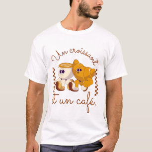 Camiseta Un cruasán y un café (francés)