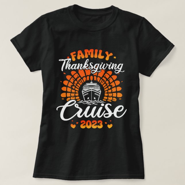 Camiseta Un crucero divertido con la familia Thanksgiving C (Diseño del anverso)