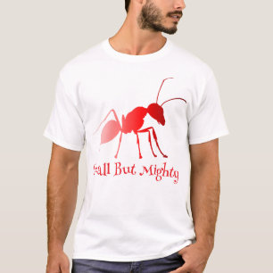 Camiseta Un cuerpo de hormiga roja y piernas representadas 