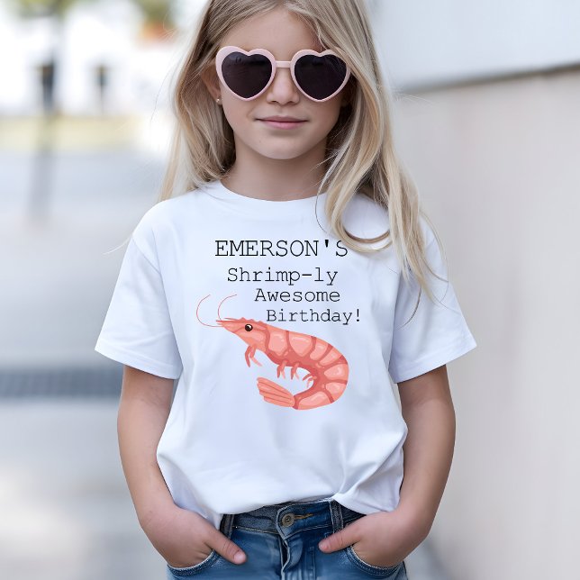 Camiseta Un cumpleaños asombroso (A Shrimp-ly Awesome Birthday T-Shirt)