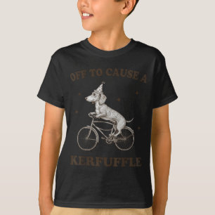 Camiseta Un dachshund divertido que causa un alboroto