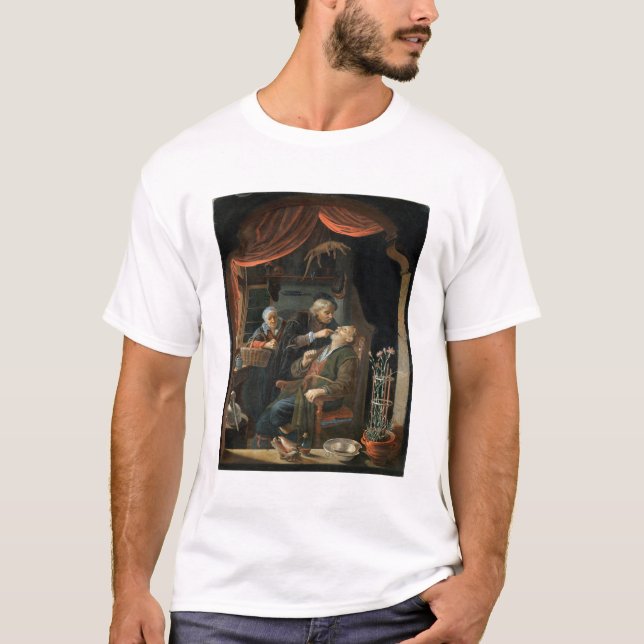 Camiseta Un dentista que examina el diente de un viejo (Anverso)