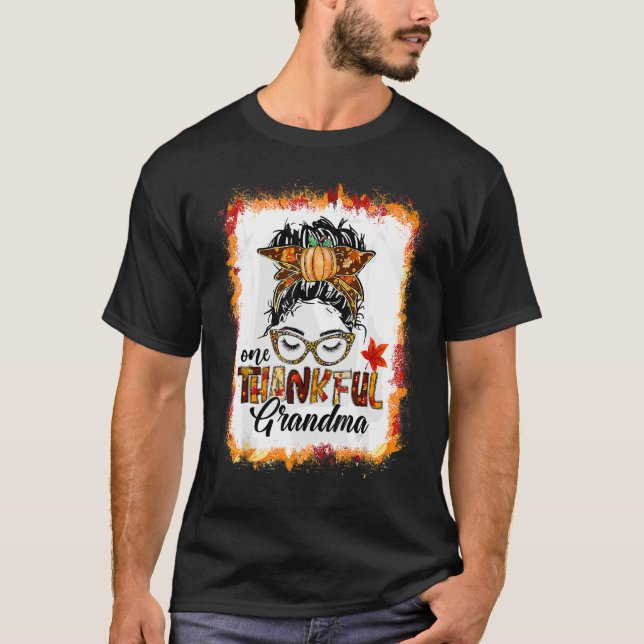 Camiseta Un desordenado bollo de la abuela agradecida otoño (Anverso)