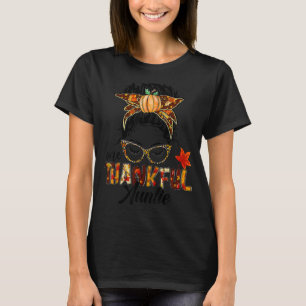 Camiseta Un desordenado bollo de la tía agradecida otoño gr