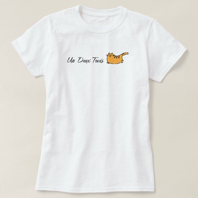 Camiseta Un Deux Trois Cat (Diseño del anverso)