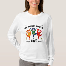 Camiseta Un Deux Trois Cat Art Long Sleeve T-Shirt