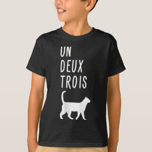 Camiseta Un Deux Trois Cat Shirt Gracioso regalo de profeso