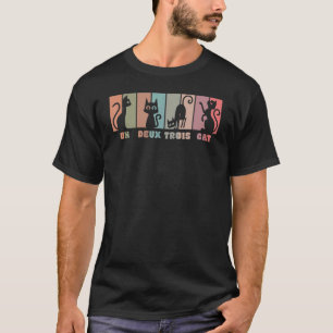 Camiseta Un Deux Trois Gato Antiguo Lindo Gato