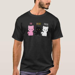 Camiseta Un Deux Trois Gato Gato Francés Maullar Mascota