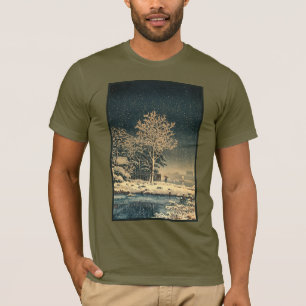 Camiseta Un día de invierno en el río Sumida en Japón