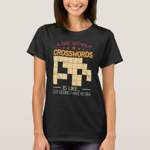 Camiseta un día sin cruces de palabras rompecabezas de cruc
