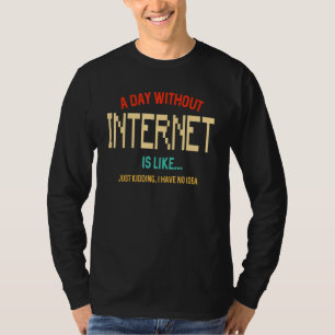 Camiseta Un Día Sin Internet Para Un Chica Y Un Niño.
