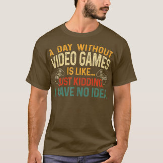 Camiseta Un día sin juegos de video regalo de video retro h