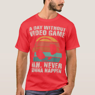 Camiseta Un día sin juegos de video videojuegos vintage ret