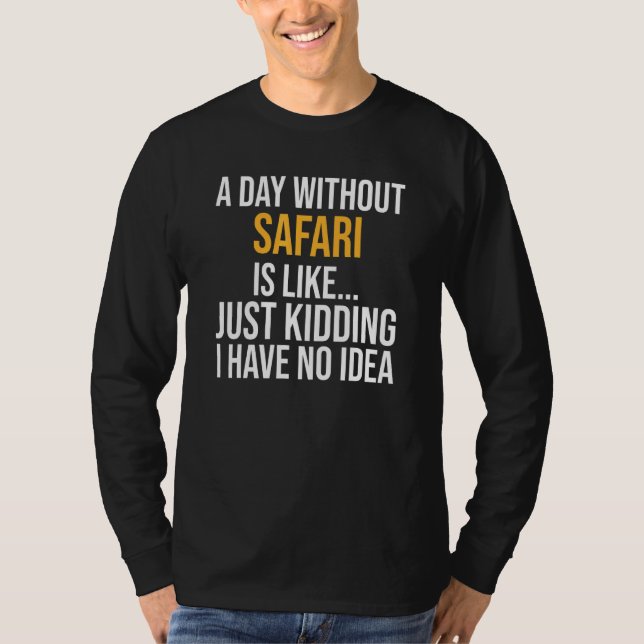 Camiseta Un día sin Safari es como (Anverso)