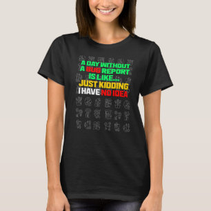 Camiseta Un día sin una prueba de QA para desarrolladores d
