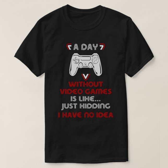 Camiseta Un día sin videojuegos (Diseño del anverso)
