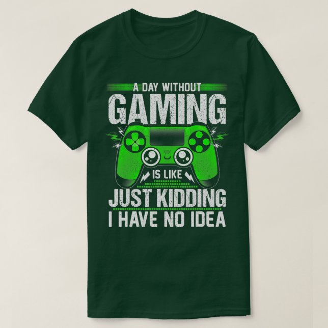 Camiseta Un día sin videojuegos Graciosos regalos de video  (Diseño del anverso)