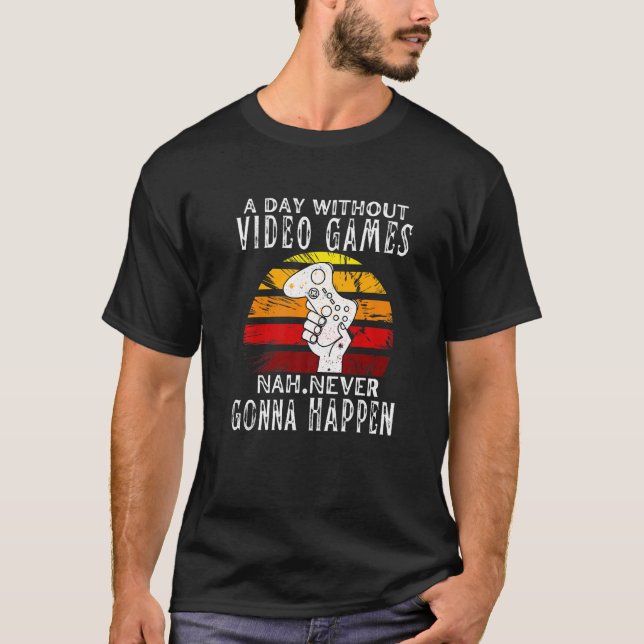 Camiseta Un día sin videojuegos niños adolescentes juegan a (Anverso)