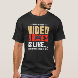 Camiseta Un día sin videojuegos niños jóvenes juegan humor
