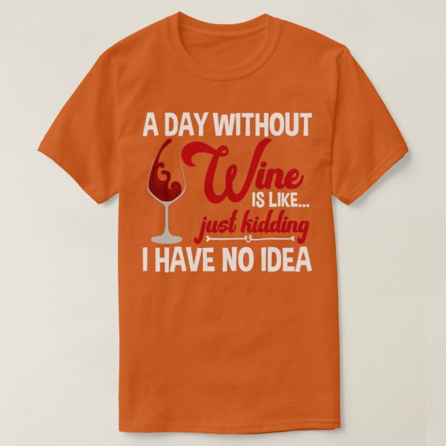 Camiseta Un día sin vino (Diseño del anverso)
