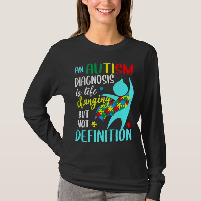 Camiseta Un diagnóstico de autismo está cambiando la vida (Anverso)