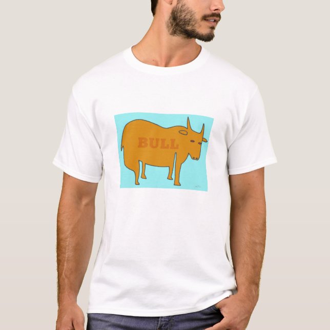 Camiseta Un dibujo único de un toro (Anverso)