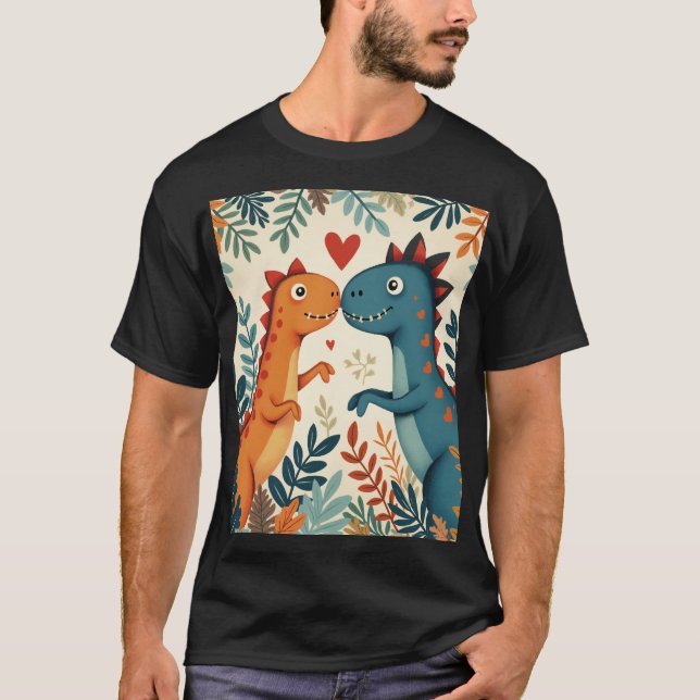 Camiseta un dinosaurio amante (Anverso)