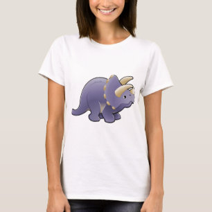 Camiseta Un dinosaurio amistoso lindo del triceratops