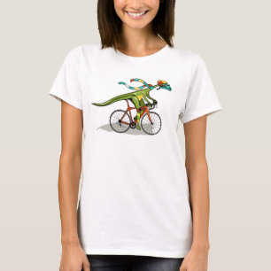 Camiseta Un Dinosaurio De Anabisetia Montando En Bicicleta.