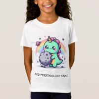 ¡Un dinosaurio Kawaii sostiene un asteroide! FUnny