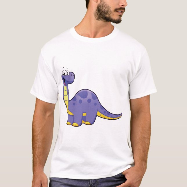 Camiseta Un dinosaurio púrpura precioso (Anverso)