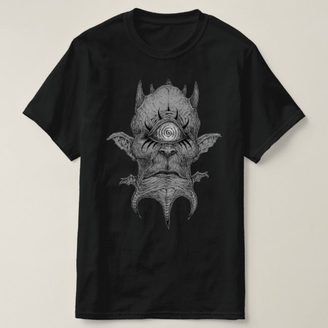 Camiseta un dios, una visión - oscuro (Diseño del anverso)