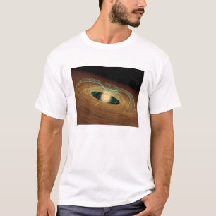 Camiseta Un disco de planeta-formación polvoriento en