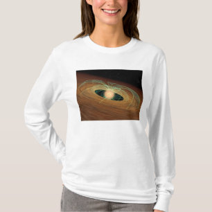 Camiseta Un disco de planeta-formación polvoriento en