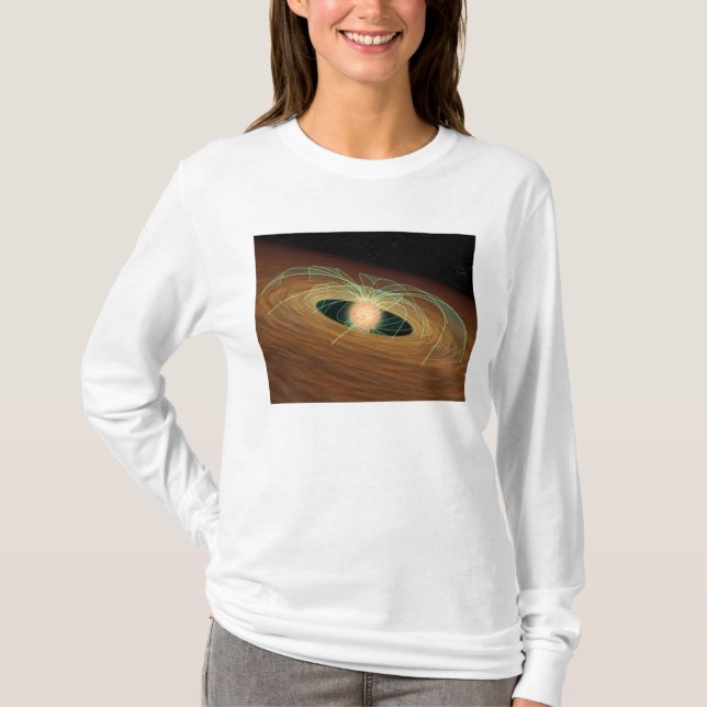 Camiseta Un disco polvoriento de formación de planetas en ó (Anverso)