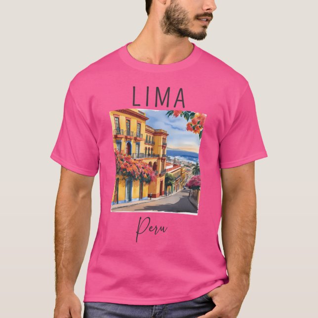 Camiseta Un diseño acuático de Lima - Perú (Anverso)