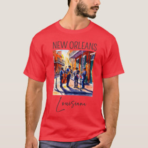 Camiseta Un diseño de acuarela en Nueva Orleans