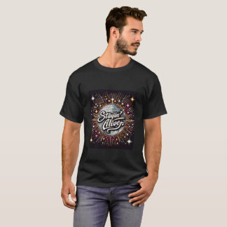 Camiseta Un diseño de bola de discoteca con vigas de luz y 
